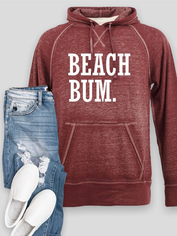 Beach Bum Vintage hoodie Maroon S by Ocean and 7th | Fleurcouture