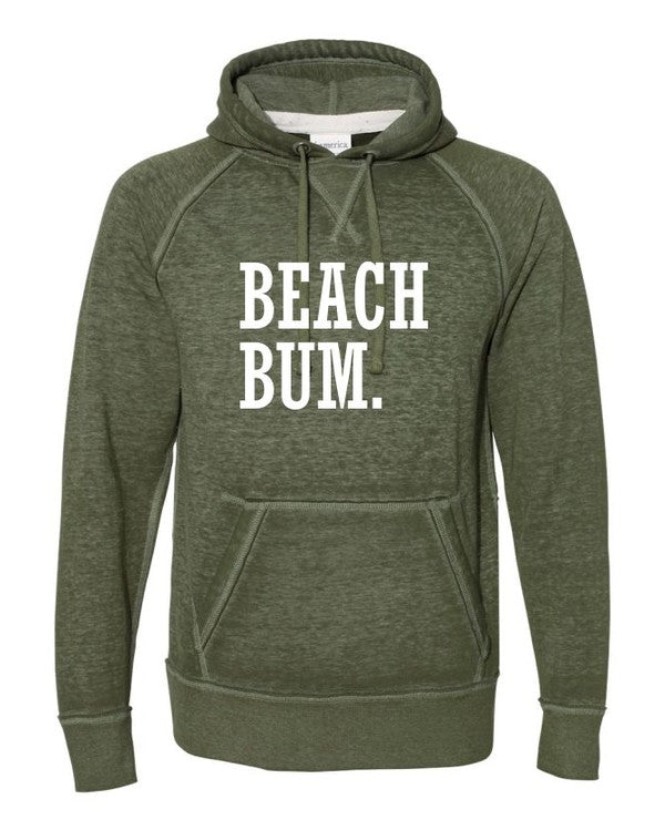 Beach Bum Vintage hoodie olive S by Ocean and 7th | Fleurcouture