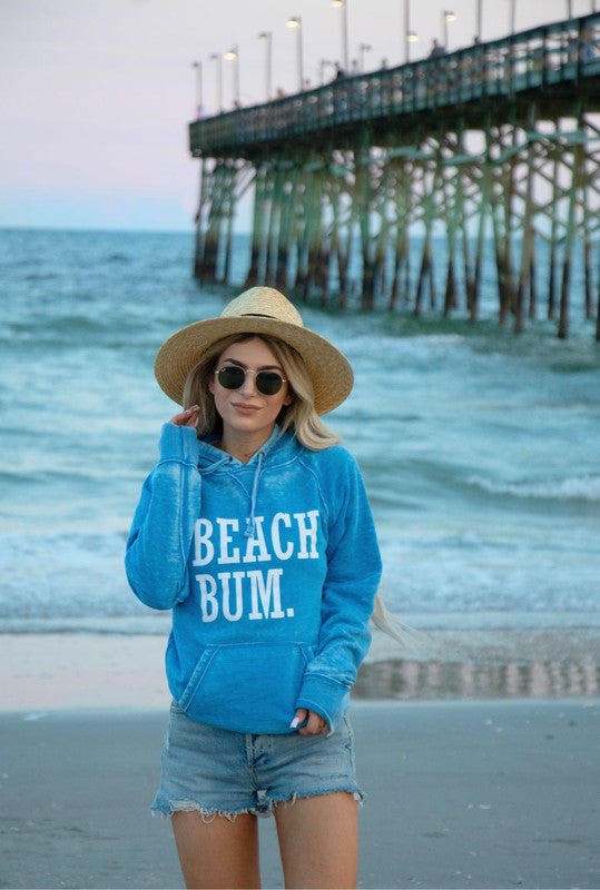 Beach Bum Vintage hoodie Royal S by Ocean and 7th | Fleurcouture