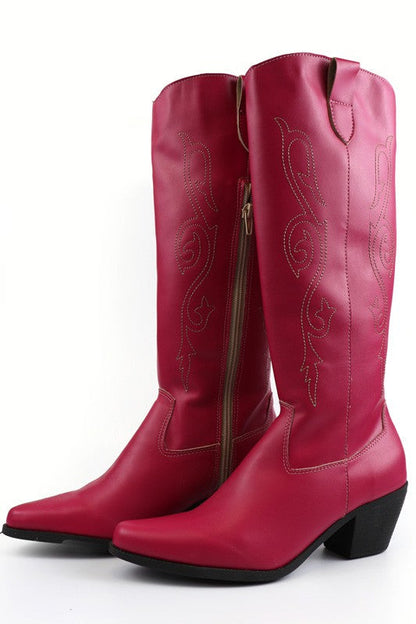 Beautiful Western Style Tall Boots by Miami Shoe Wholesale | Fleurcouture