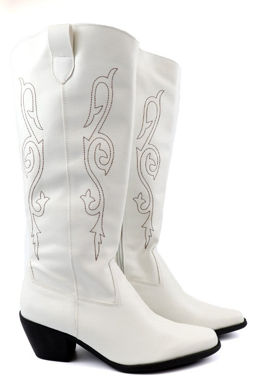 Beautiful Western Style Tall Boots by Miami Shoe Wholesale | Fleurcouture