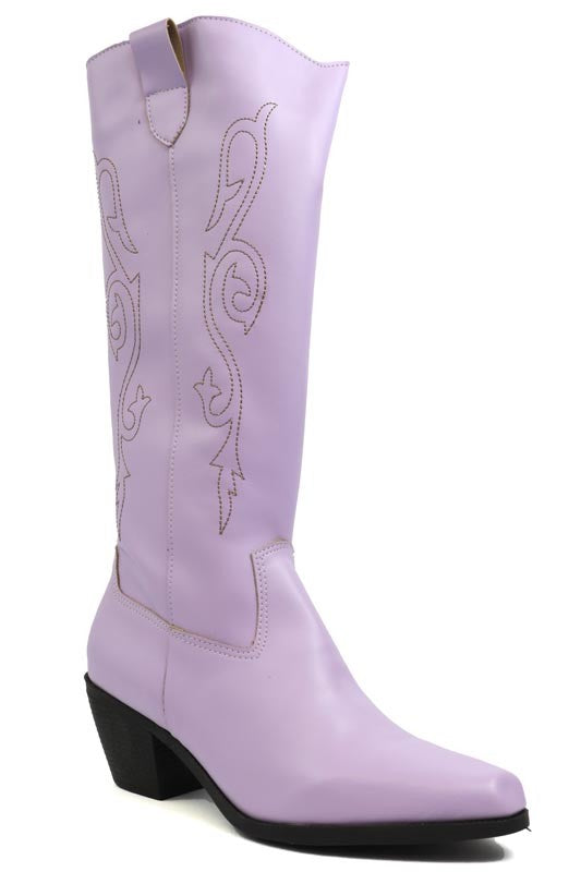 Beautiful Western Style Tall Boots by Miami Shoe Wholesale | Fleurcouture