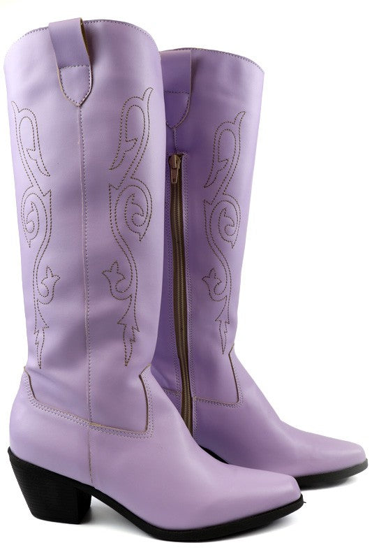 Beautiful Western Style Tall Boots by Miami Shoe Wholesale | Fleurcouture