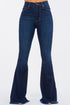 Bell Bottom Jean in Dark Denim -32" Inseam dark blue 7 by GJG Denim | Fleurcouture