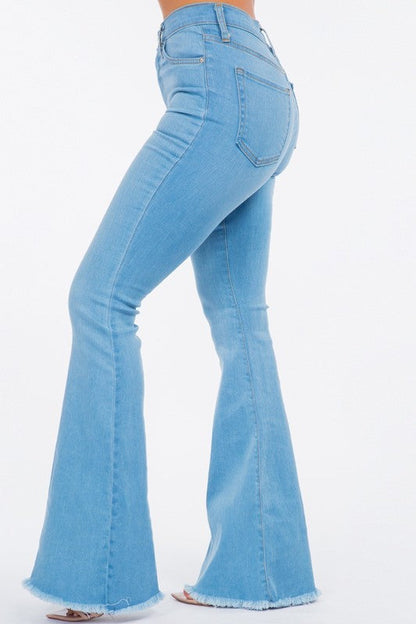 Bell Bottom Jean in Light Blue light blue by GJG Denim | Fleurcouture