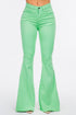 Bell Bottom Jean in Lime Green- Inseam 32" green 9 by GJG Denim | Fleurcouture