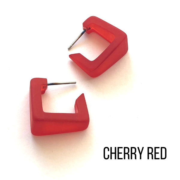 Bermuda Hoop Earrings Cherry Bermuda Hoops by Leetie Lovendale | Fleurcouture