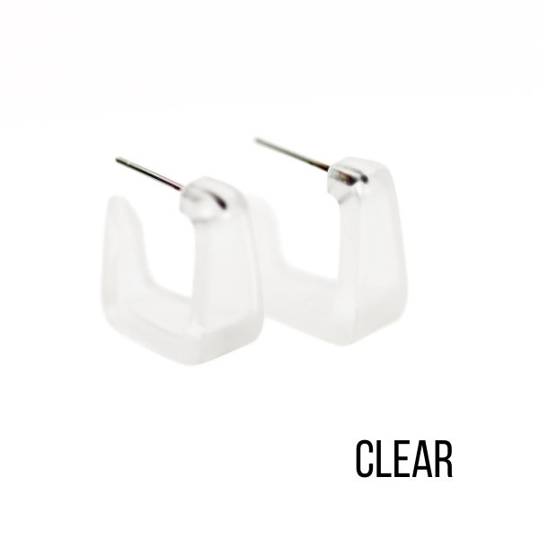 Bermuda Hoop Earrings Clear Bermuda Hoops by Leetie Lovendale | Fleurcouture