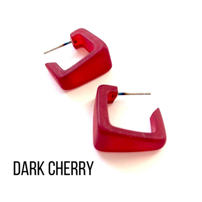 Bermuda Hoop Earrings Dark Cherry Bermuda Hoops by Leetie Lovendale | Fleurcouture