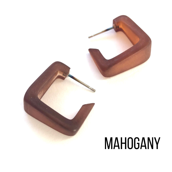 Bermuda Hoop Earrings Mahogany Bermuda Hoops by Leetie Lovendale | Fleurcouture