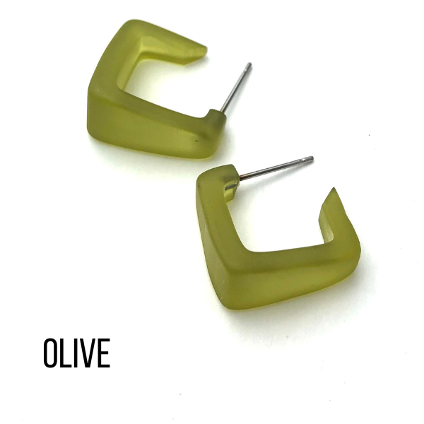 Bermuda Hoop Earrings Olive Bermuda Hoops by Leetie Lovendale | Fleurcouture