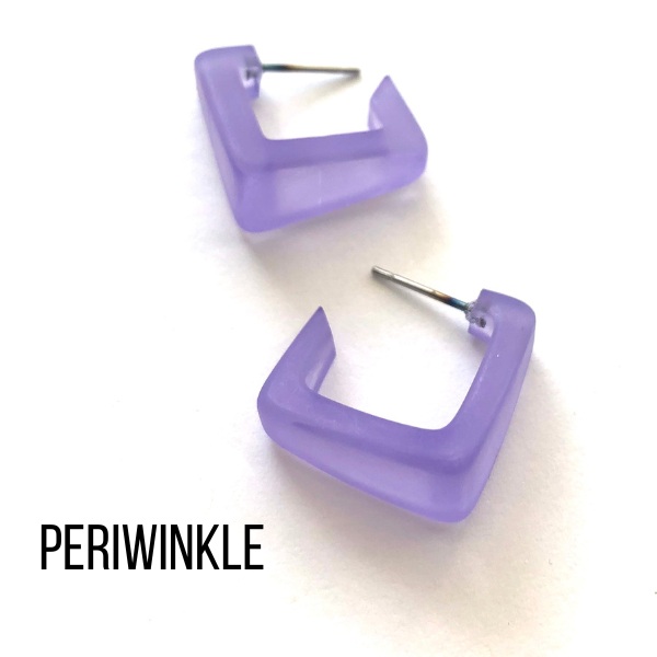 Bermuda Hoop Earrings Periwinkle Bermuda Hoops by Leetie Lovendale | Fleurcouture