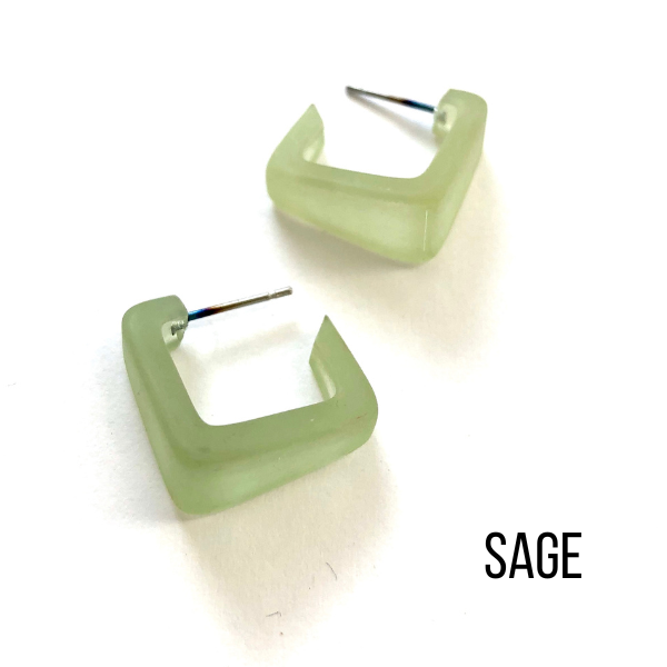 Bermuda Hoop Earrings Sage Bermuda Hoops by Leetie Lovendale | Fleurcouture