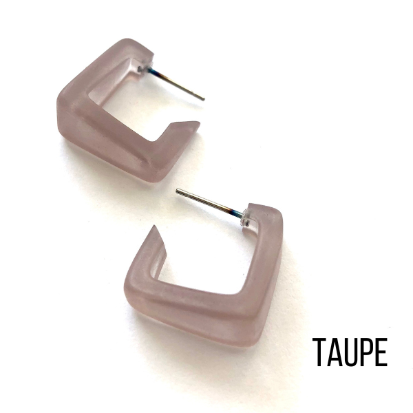 Bermuda Hoop Earrings Taupe Bermuda Hoops by Leetie Lovendale | Fleurcouture