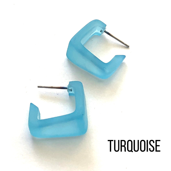 Bermuda Hoop Earrings Turquoise Bermuda Hoops by Leetie Lovendale | Fleurcouture