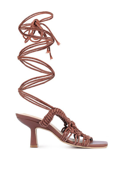 BEROE Braided Handcrafted Lace Up Sandal by Rag Company | Fleurcouture