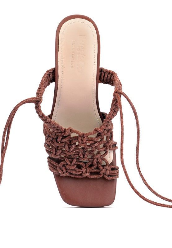 BEROE Braided Handcrafted Lace Up Sandal by Rag Company | Fleurcouture