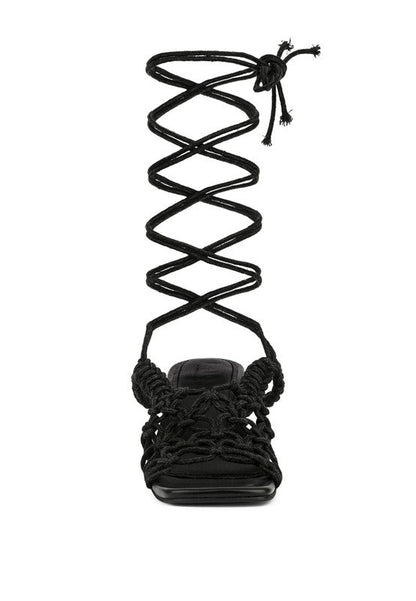 BEROE Braided Handcrafted Lace Up Sandal by Rag Company | Fleurcouture