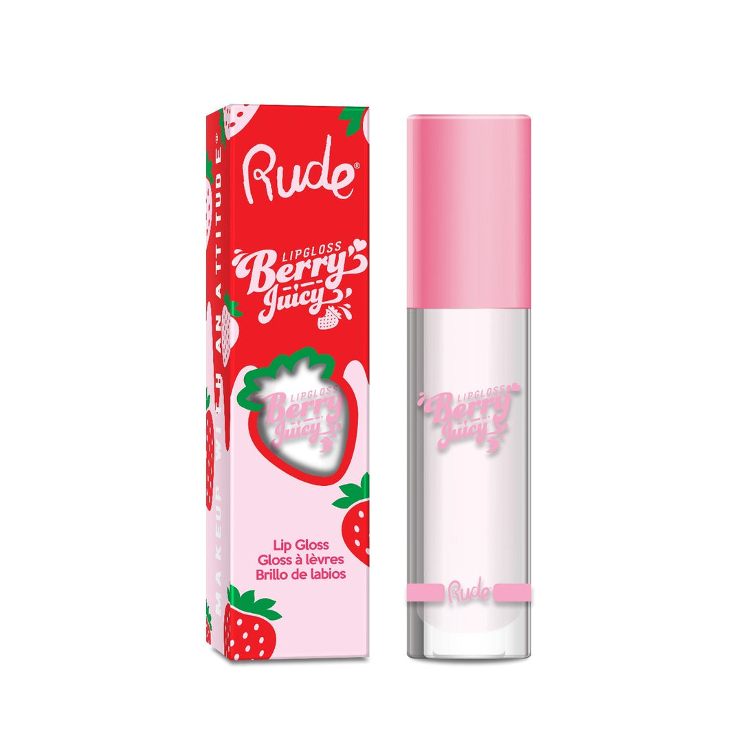 Berry Juicy Lip Gloss Display Set, 64 pcs Wholesale Set by Rude Cosmetics | Fleurcouture