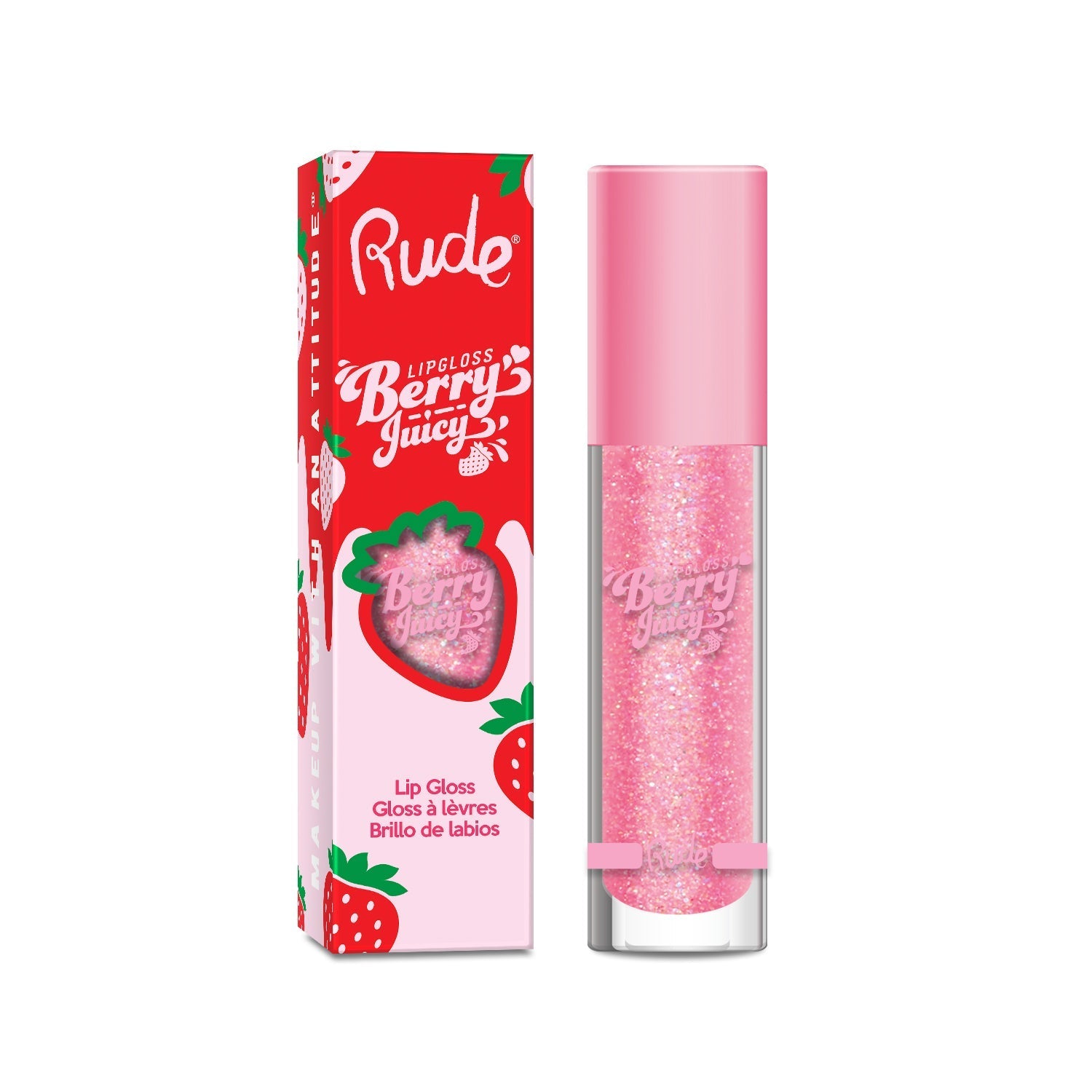 Berry Juicy Lip Gloss Display Set, 64 pcs Wholesale Set by Rude Cosmetics | Fleurcouture