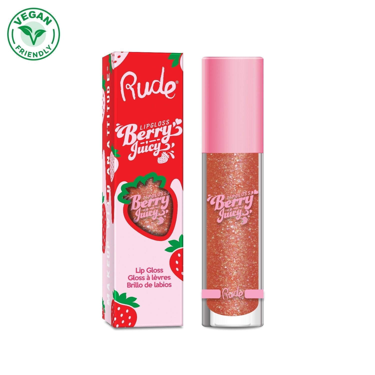 Berry Juicy Lip Gloss Lovely Lip Gloss by Rude Cosmetics | Fleurcouture