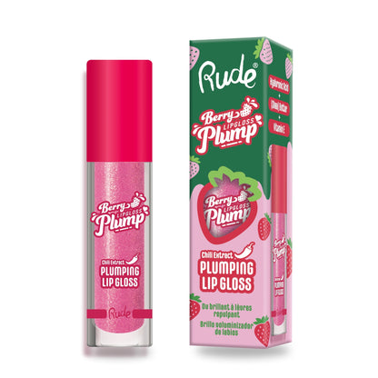 Berry Plump Plumping Lip Gloss Cotton Candy Lip Gloss by Rude Cosmetics | Fleurcouture