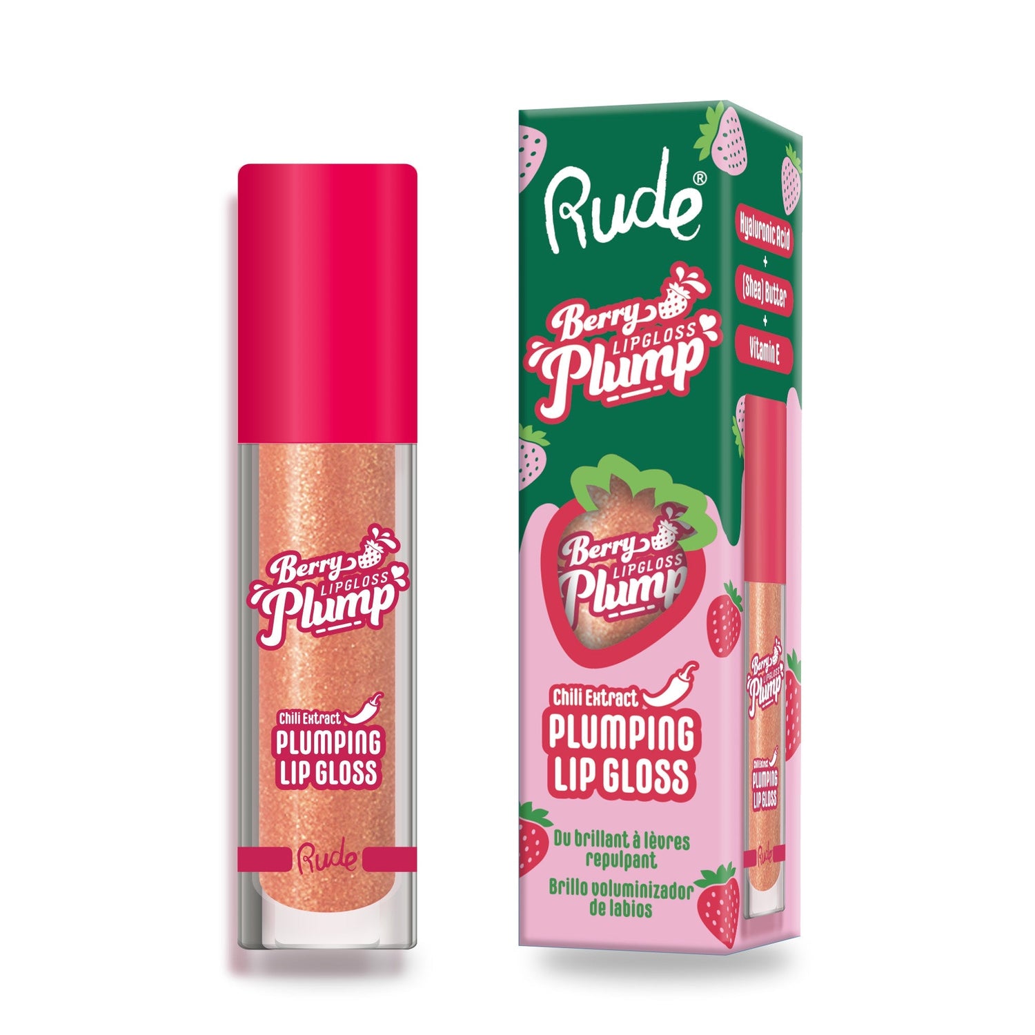 Berry Plump Plumping Lip Gloss Fairy Lip Gloss by Rude Cosmetics | Fleurcouture