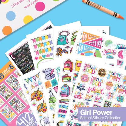 Best Planner Stickers | Family, Work, To-Dos, Events, Goals | 8 Styles Girl Power Planner Stickers by Denise Albright® | Fleurcouture