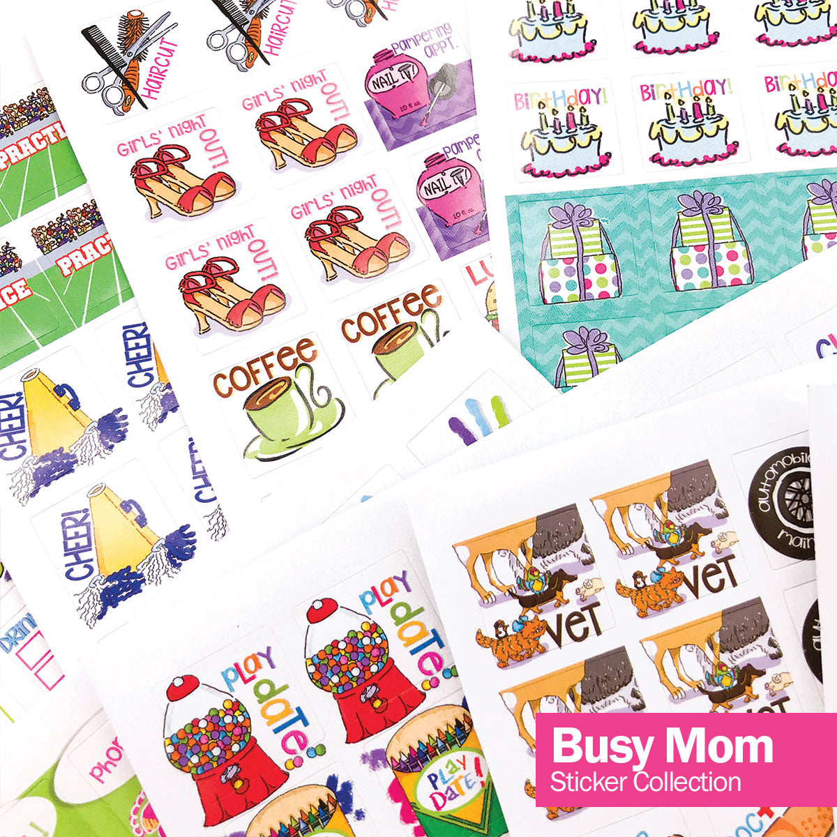 Best Planner Stickers | Family, Work, To-Dos, Events, Goals | 8 Styles Planner Stickers by Denise Albright® | Fleurcouture