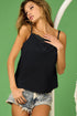 BiBi Lace Detail Cowl Neck Cami Black S Women&