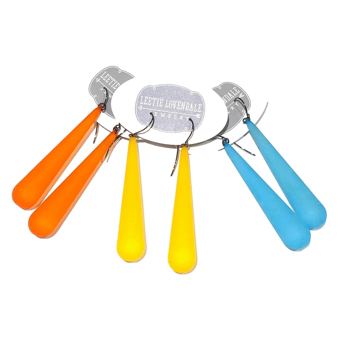 Bijoux Teardrop Earrings Long Drop Earrings by Leetie Lovendale | Fleurcouture