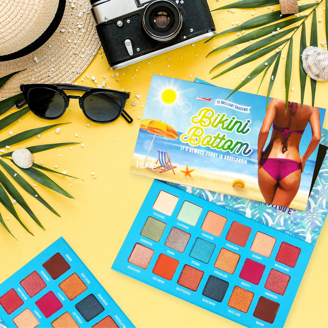 Bikini Bottom 18 Eyeshadow Palette Eyeshadow by Rude Cosmetics | Fleurcouture