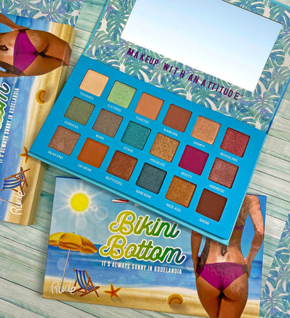 Bikini Bottom 18 Eyeshadow Palette Eyeshadow by Rude Cosmetics | Fleurcouture