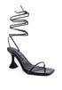 BITEN BERRY SPOOL HEELED LACE UP SANDAL Black 5 by Rag Company | Fleurcouture