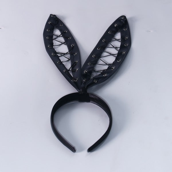 BLACK BUNNY HEADBAND BLACK/ BKBK Os by Bella Chic | Fleurcouture