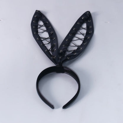 BLACK BUNNY HEADBAND BLACK/ BKBK Os by Bella Chic | Fleurcouture