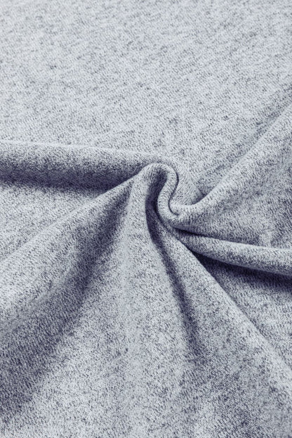 Black Contrast Ribbed Bishop Sleeve Top 95%Polyester+5%Elastane Tops by Fleurcouture | Fleurcouture