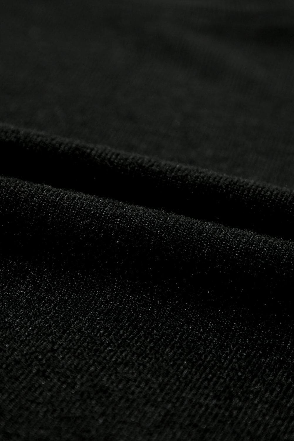 Black Contrast Ribbed Bishop Sleeve Top 95%Polyester+5%Elastane Tops by Fleurcouture | Fleurcouture