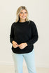 Black Fleece Sweatshirt Black XS Ladies Outerwear by Grace & Emma | Fleurcouture