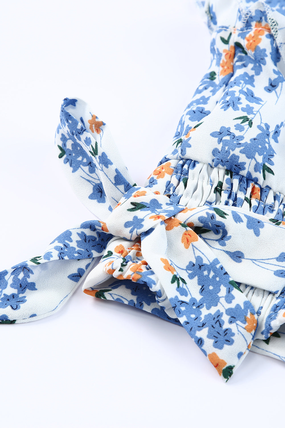 Black Multicolor Floral Ruffled Crop Top and Maxi Skirt Set 100%Polyester Two Piece Sets by Fleurcouture | Fleurcouture