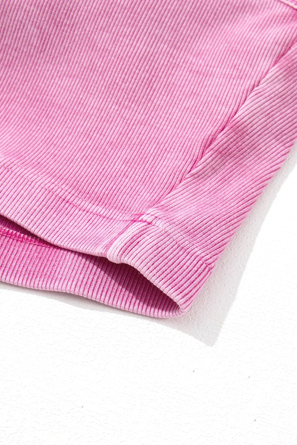 Black Ribbed Mineral Wash Racerback Cropped Tank Top 98%Cotton+2%Elastane Tops by Fleurcouture | Fleurcouture