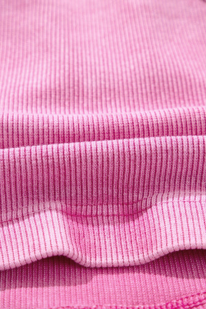 Black Ribbed Mineral Wash Racerback Cropped Tank Top 98%Cotton+2%Elastane Tops by Fleurcouture | Fleurcouture