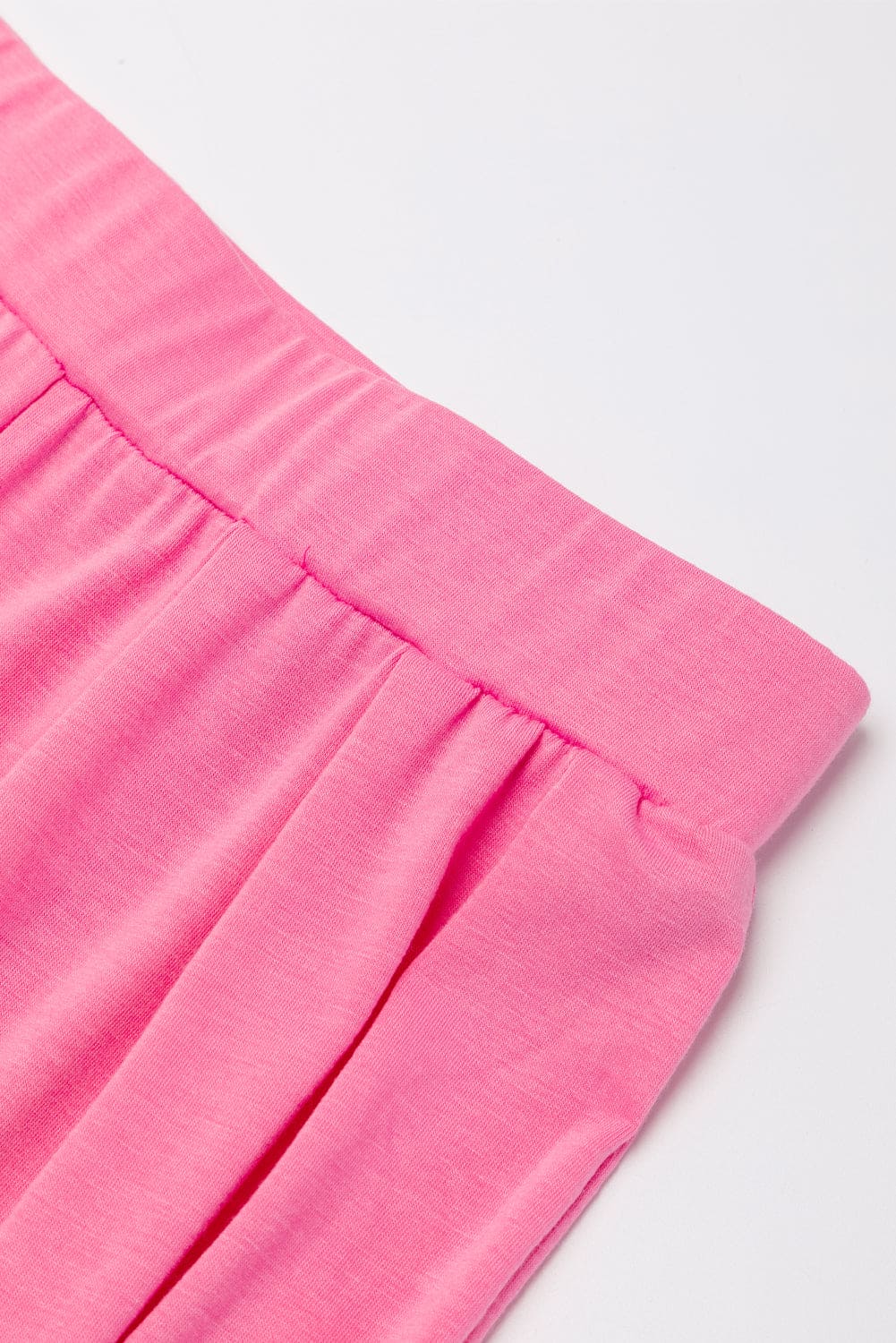 Black Slim Fit Crop Top and Pleated Wide Leg Pants Set 65%Polyester+30%Viscose+5%Elastane Loungewear by Fleurcouture | Fleurcouture