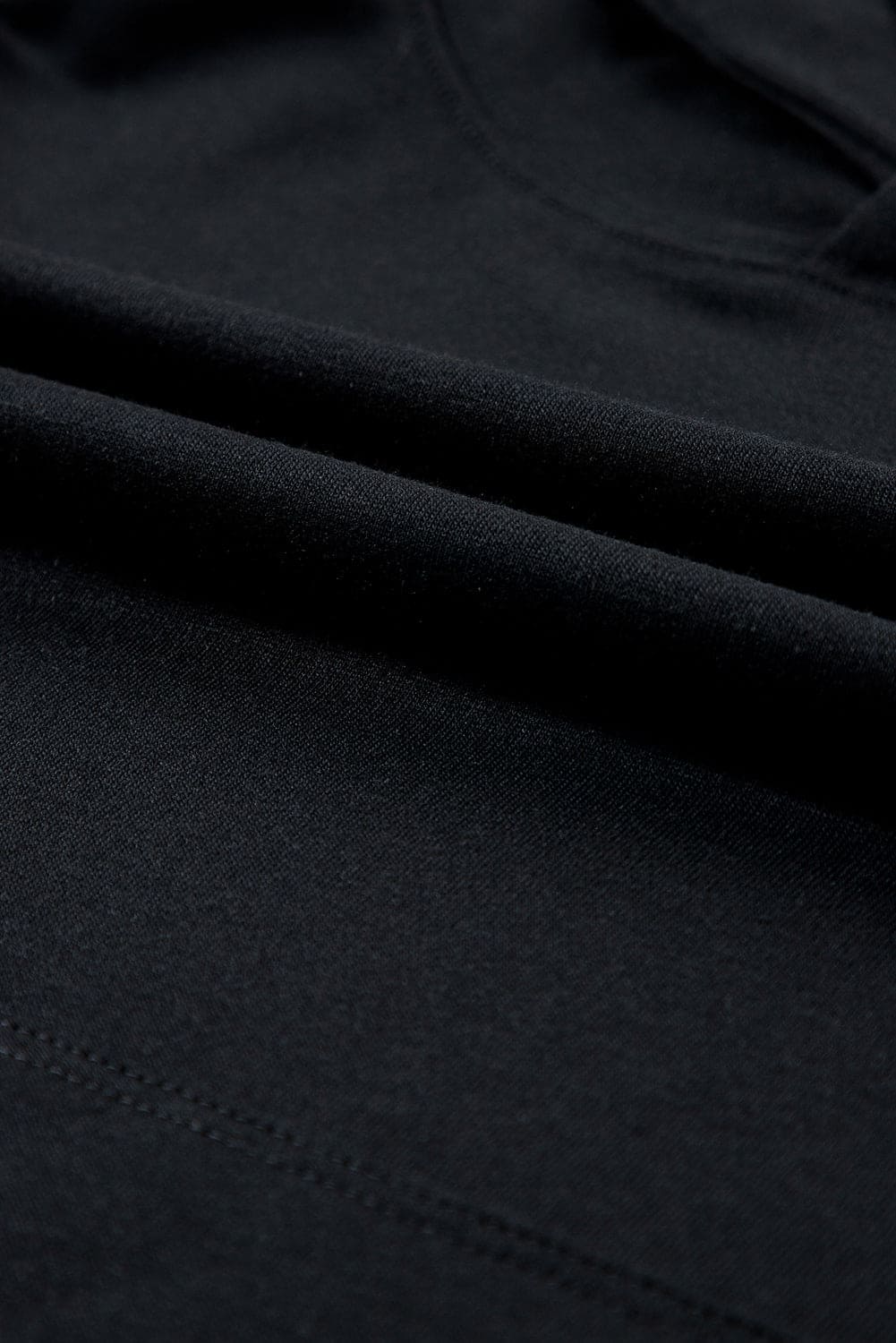 Black Solid Color Sleeveless Hoodie and Shorts Set 80%Polyester+20%Cotton Two Piece Sets by Fleurcouture | Fleurcouture