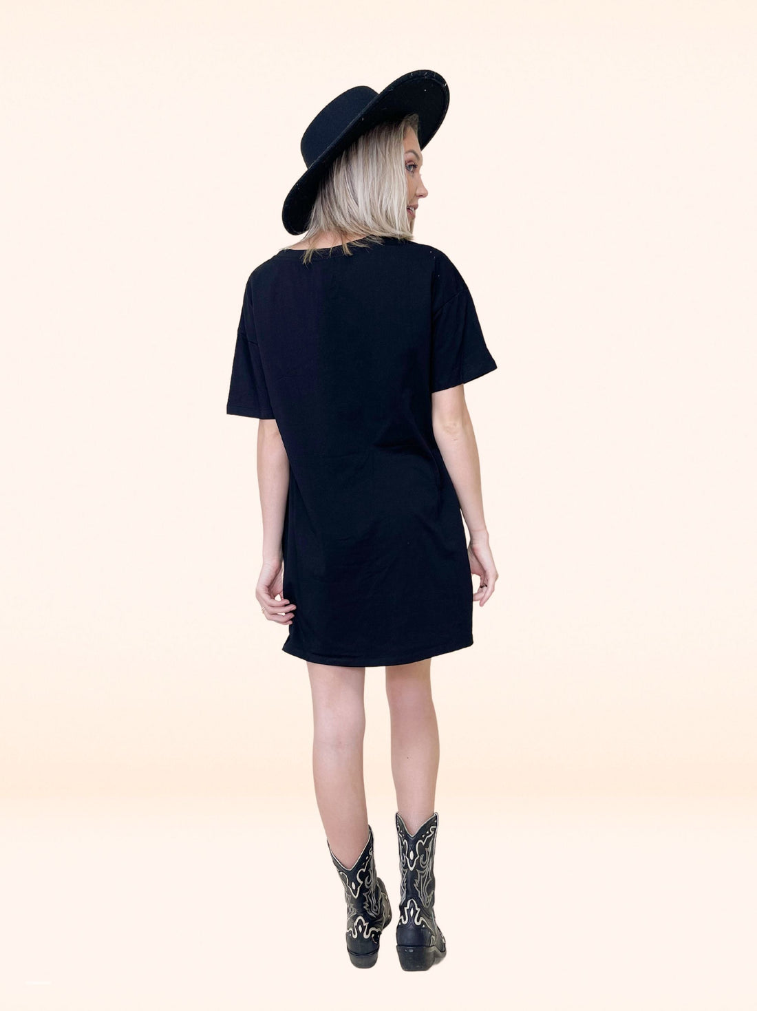 Black T-Shirt Dress Black BLANKS by Custom | Fleurcouture