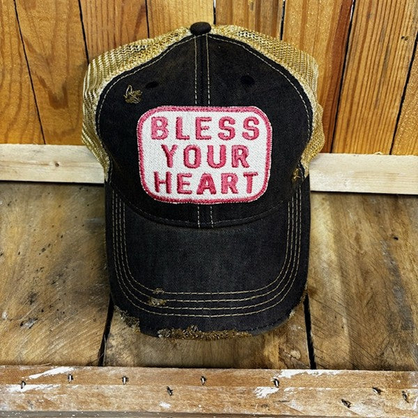 Bless Your Heart Hat Navy One Size by The Goat Stock | Fleurcouture