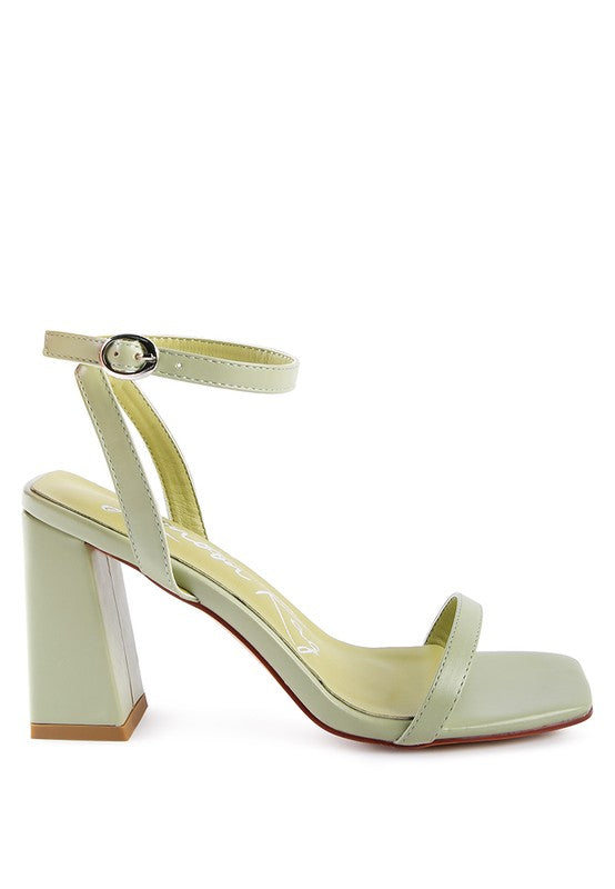Block Heel Ankle Strap Sandals by Rag Company | Fleurcouture