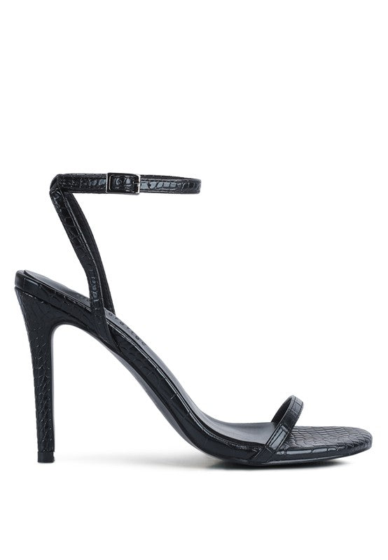 BLONDES Croc High Heeled Sandal by Rag Company | Fleurcouture