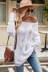 Boat Neck Dropped Shoulder Knit Top White S Tops by Trendsi | Fleurcouture