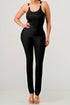 BODYCON BANDAGE JUMPSUIT BLACK S by Athina | Fleurcouture